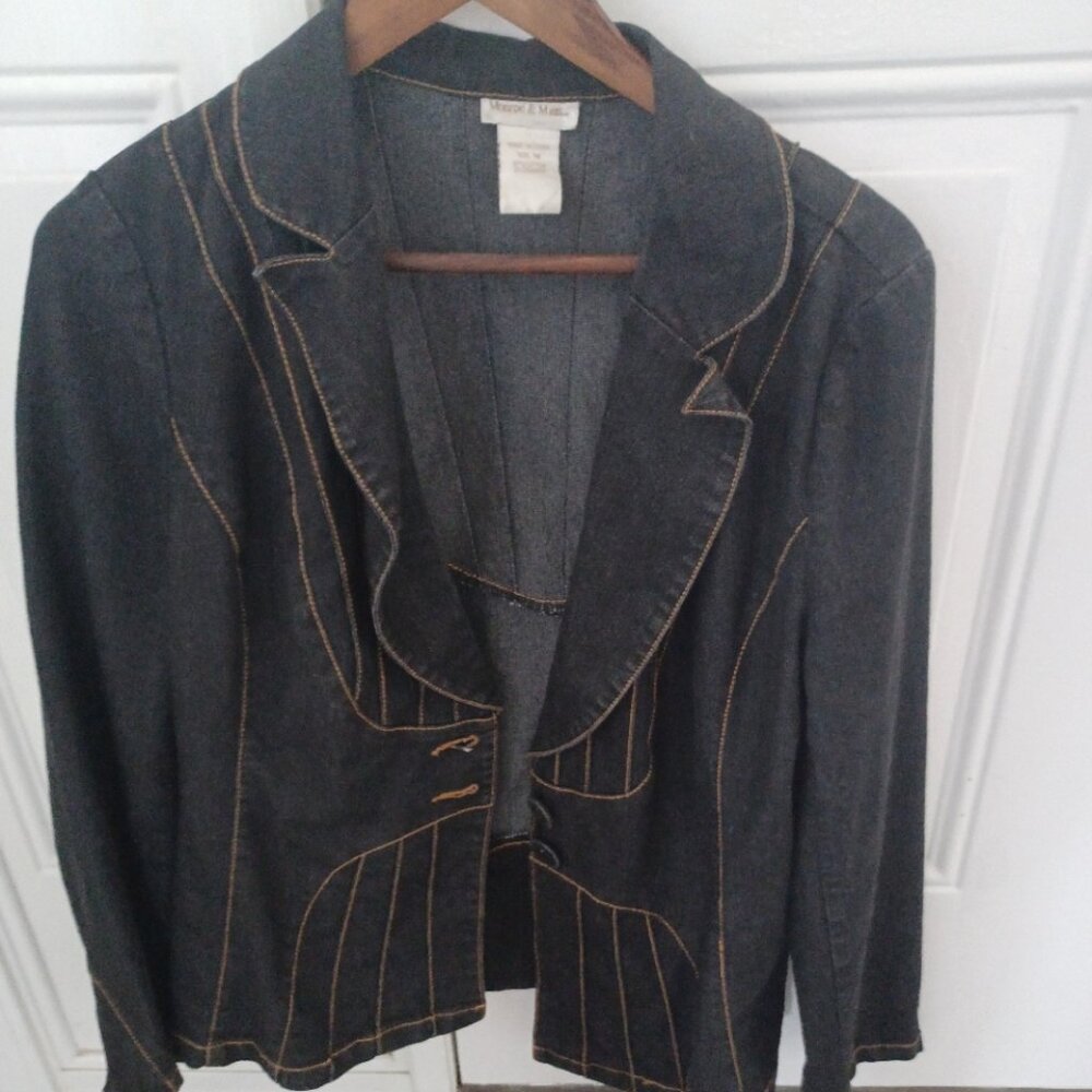 Monroe & Main Black Jean Jacket